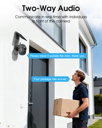 ARCCTV 4MP solárna vonkajšia bezpečnostná kamera, 2,4/5GHz WiFi, batériová, detekcia osôb, farebné nočné videnie, obojsmerný prenos zvuku, vodotesná, sivá 8