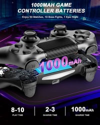 ARCELI Vezeték nélküli Bluetooth PS4 kontroller szürke dupla rezgés érintőpad 3.5 mm jack fejhallgató hat tengely PS4 Slim Pro PC 4