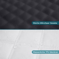 Arcona Vízálló Matracvédő 180x200 cm Sötétszürke Légáteresztő Nedvességvédő Matracfedél Mosható Ágynemű Védelem 3