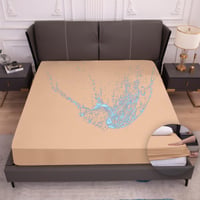Nepremokavý chránič matraca Arcona 90x200 cm, napínacia plachta, priedušný poťah na matrac, ochrana proti vlhkosti, prateľný, piesková farba 1