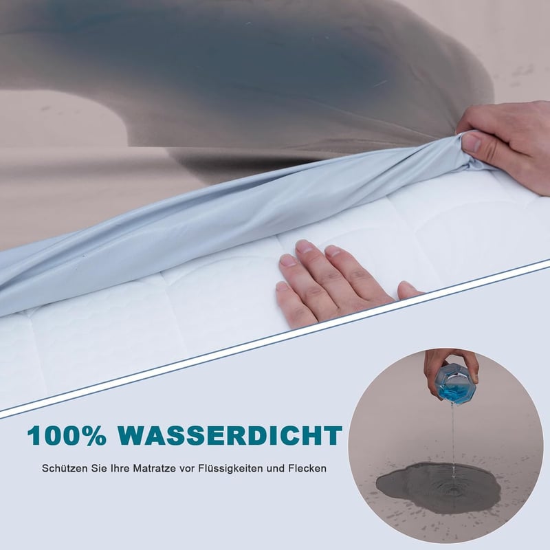 Arcona Vízálló Matracvédő 90x200 cm Szürke - Légáteresztő Gumis Lepedő Stílusú Matraczuzat Nedvességvédelem