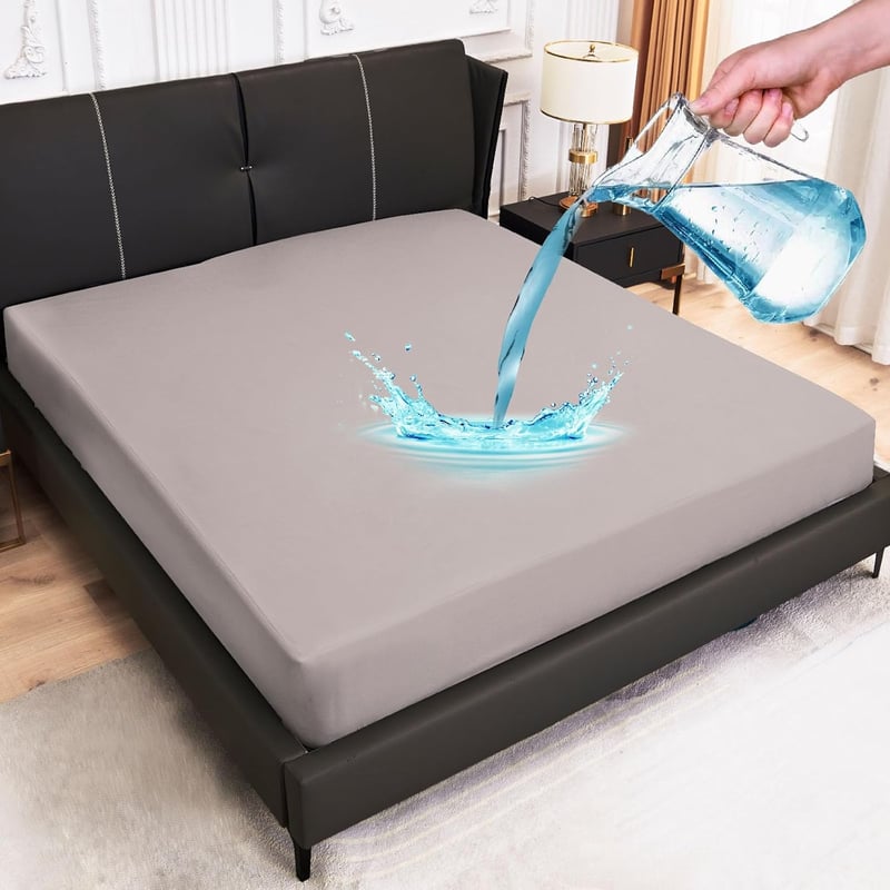 Arcona Vízálló Matracvédő 90x200 cm Szürke - Légáteresztő Gumis Lepedő Stílusú Matraczuzat Nedvességvédelem