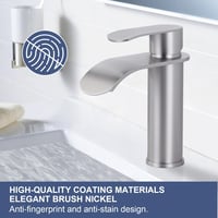 ARCORA Mosdó Csap Rozsdamentes Acél Egykaron Vízesés Mixer Nikkel 8