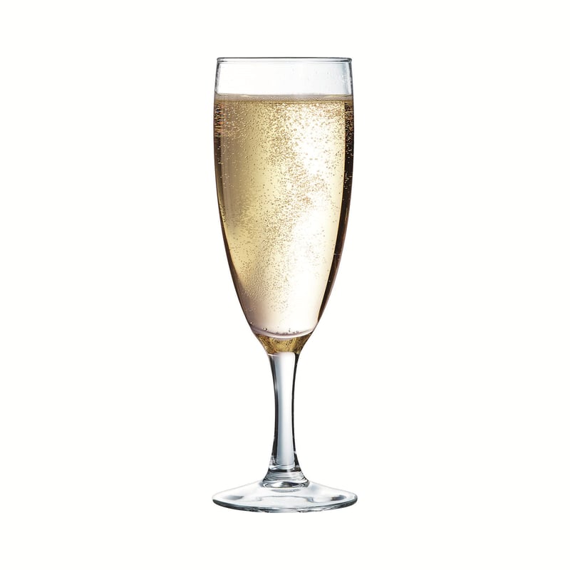 Sada 6 pohárov na sekt Arcoroc Elegance, 17 cl, číre sklo, vhodné do umývačky riadu, poháre na šumivé víno a Crémant