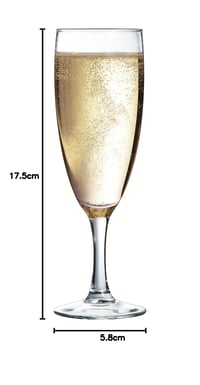 Sada 6 pohárov na sekt Arcoroc Elegance, 17 cl, číre sklo, vhodné do umývačky riadu, poháre na šumivé víno a Crémant 7