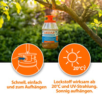 Capcană pentru muște ARDAP Outdoor – Capcană biologică pentru muște de exterior cu momeală naturală – Pentru grădină și agricultură, efect de lungă durată (PT19) 2
