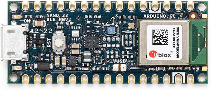 Arduino Nano 33 BLE Rev2 mikrovezérlő Bluetooth LE IoT projektekhez