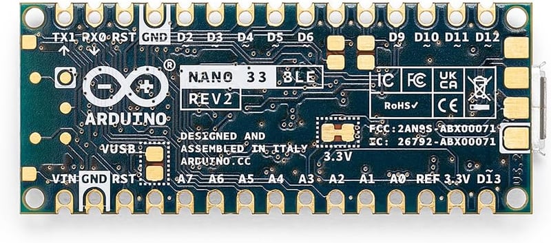 Arduino Nano 33 BLE Rev2 mikrovezérlő Bluetooth LE IoT projektekhez