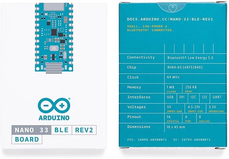 Arduino Nano 33 BLE Rev2 mikrovezérlő Bluetooth LE IoT projektekhez