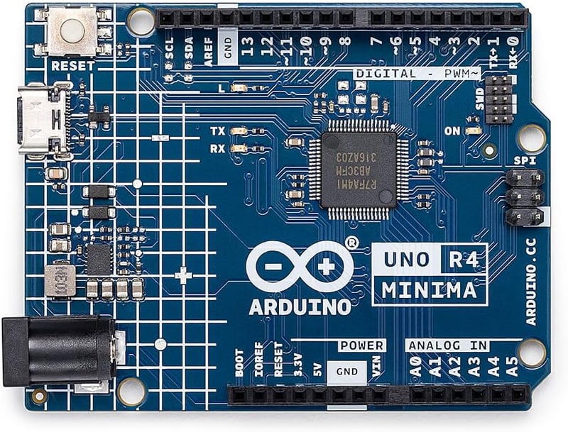 Arduino UNO R4 Minima fejlesztői kártya ARM Cortex-M4 mikrovezérlővel IoT projektekhez