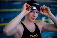 Cască de înot Arena 3D Soft pentru adulți, din silicon, negru, mărimea M, pentru antrenament și competiții 7
