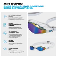 Ochelari de înot ARENA Air Sonic Mirror - Alb/Multi/Negru 5