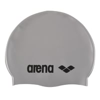 Plavecká čiapka Arena Classic Silicone Jr strieborno-čierna – Unisex silikónová plavecká čiapka pre deti aj dospelých 1