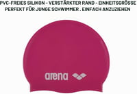 Plavecká čiapka Arena Classic Silicone Junior – fuchsiovo-biela 2