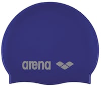 Silikónová plavecká čiapka Arena Classic Unisex - Nebovo modrá-Biela (77) - Mäkká a odolná plavecká čiapka so spevneným okrajom pre ženy aj mužov 1