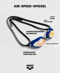 Ochelari de înot de competiție unisex ARENA Cobra Core Swipe Mirror pentru adulți, lentile curbate cu efect de oglindă, anti-aburire, protecție UV, 5 punți nazale interschimbabile 3