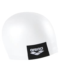 Cască de înot Arena Logo Moulded pentru adulți, unisex, culoare albă, din silicon turnat 1