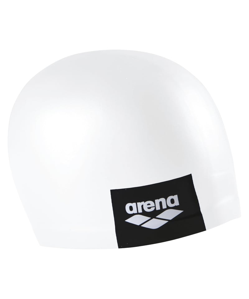 Cască de înot Arena Logo Moulded pentru adulți, unisex, culoare albă, din silicon turnat