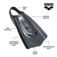 Plavecké plutvy Arena Powerfin Pro II pre dospelých, 100 % silikónové krátke tréningové plutvy do bazéna 2