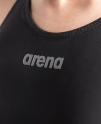 Costum de înot de competiție pentru femei Arena Powerskin ST Next, aprobat FINA, material reciclat, bretele ranforsate, negru, mărimea 28 (EU) 5