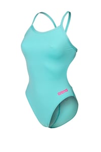 Costum de baie pentru femei Arena Solid Challenge Team - Material MaxLife Eco cu uscare rapidă, rezistent la clor, cu protecție UV, costum de înot dintr-o singură piesă pentru bazin sportiv 1