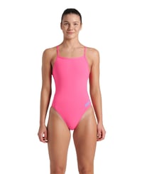 Costum de baie pentru femei Arena Solid Challenge Team - Material MaxLife Eco cu uscare rapidă, rezistent la clor, cu protecție UV, costum pentru înot de performanță 1