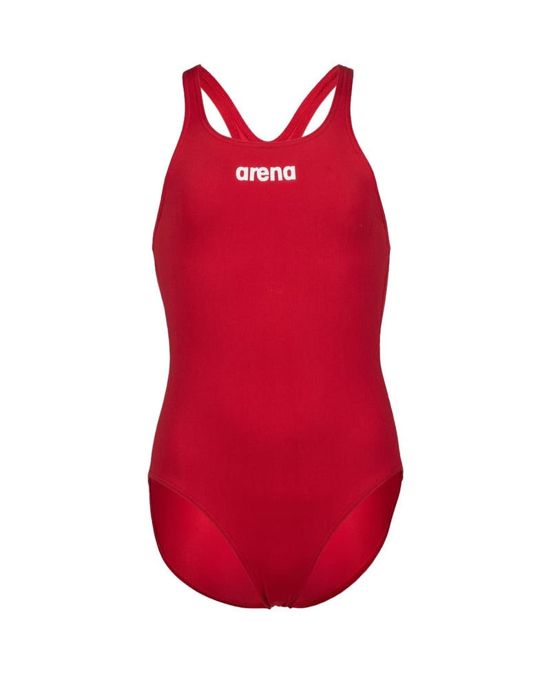 Detské jednodielne plavky Arena Solid Swim Pro Team, rýchloschnúci materiál MaxLife Eco, odolné voči chlóru, UV 50+ ochrana