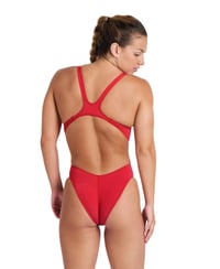 Dámske jednodielne plavky Arena Solid Swim Tech Team – tmavo šalviové 2