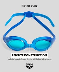 Detské plavecké okuliare ARENA Spider Junior Mirror – s UV ochranou, vrstvou proti zahmlievaniu, zrkadlovými sklami, pre deti od 6 do 12 rokov, silikónové tesnenie 5