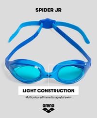 Detské zrkadlové plavecké okuliare Arena Spider Junior – UV ochrana, úprava proti zahmlievaniu, hypoalergénne silikónové tesnenie, samonastaviteľný nosný mostík 3