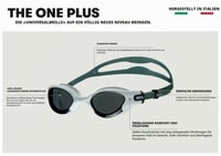 Plavecké okuliare Arena The One Plus – biele/modré/sivé – unisex plavecké okuliare pre dospelých, 1 ks 2