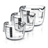 Sada odmeriek Arendo z borosilikátového skla, 3 ks – 250 ml, 500 ml, 1000 ml – presná mierka, žiaruvzdorné, vhodné do mikrovlnnej rúry 1