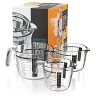 Sada odmeriek Arendo z borosilikátového skla, 3 ks – 250 ml, 500 ml, 1000 ml – presná mierka, žiaruvzdorné, vhodné do mikrovlnnej rúry 7