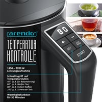 Arendo Elektromos Vízforraló Hőmérsékleti Szabályozással 1,5L Szürke 3