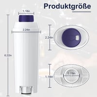 ARETHONE Vízszűrő De'Longhi Automata Kávéfőzőkhöz, DLSC002 Helyettesítő Filter Magnifica S, Dinamica, Eletta, ECAM Sorozat, 8db 6