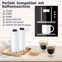 ARETHONE Vízszűrő De'Longhi Automata Kávéfőzőkhöz, DLSC002 Helyettesítő Filter Magnifica S, Dinamica, Eletta, ECAM Sorozat, 8db 7