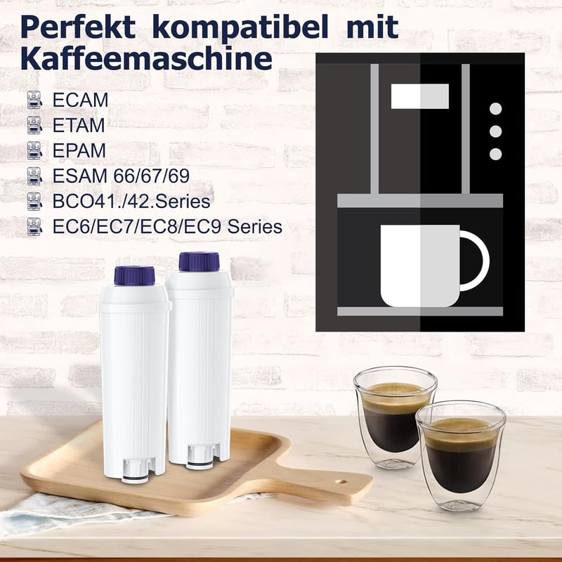 ARETHONE vízszűrő DeLonghi kávéfőzőhöz DLSC002 4db