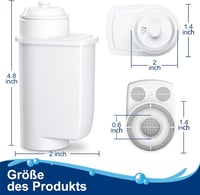 ARETHONE Vízszűrő Siemens EQ5 EQ6 EQ9 EQ500 S700 Kávéfőző Gépekhez, Bosch TCZ7003 TCZ7033 Kompatibilis Szűrőbetét 6 Darabos Csomag 7