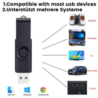 Set 3 stickuri USB AreTop 16GB, pendrive USB 2.0 rotativ la 360°, în 3 culori diferite 5