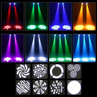 Areyourshop 100W LED Moving Head Színpadi Fény 2 Darabos Szett 8 Gobo Mintával DMX 512 DJ Világítás Parti Esküvő Klub 3