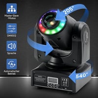Areyourshop 100W LED Moving Head Színpadi Fény 2 Darabos Szett 8 Gobo Mintával DMX 512 DJ Világítás Parti Esküvő Klub 5