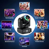 Areyourshop 100W LED Moving Head Színpadi Fény 2 Darabos Szett 8 Gobo Mintával DMX 512 DJ Világítás Parti Esküvő Klub 4