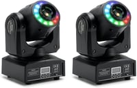 Areyourshop 100W LED Moving Head Színpadi Fény 2 Darabos Szett 8 Gobo Mintával DMX 512 DJ Világítás Parti Esküvő Klub 1