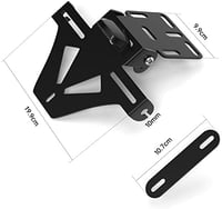 Areyourshop Motoros Rendszámtábla Tartó Világítással és Reflektorral, Állítható Szögű Univerzális Rendszámkeret Motorkerékpárhoz 6