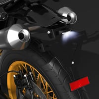 Areyourshop Motoros Rendszámtábla Tartó Világítással és Reflektorral, Állítható Szögű Univerzális Rendszámkeret Motorkerékpárhoz 5