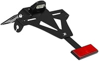 Areyourshop Motoros Rendszámtábla Tartó Világítással és Reflektorral, Állítható Szögű Univerzális Rendszámkeret Motorkerékpárhoz 3