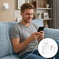 Rýchlonabíjačka argtnayk 33W USB-C pre Xiaomi 14, 13, 12, 11, 10 Lite 5G, 10T, s 2-metrovým USB-C káblom, na cesty a do kancelárie 6