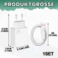 Rýchlonabíjačka argtnayk 33W USB-C pre Xiaomi 14, 13, 12, 11, 10 Lite 5G, 10T, s 2-metrovým USB-C káblom, na cesty a do kancelárie 2