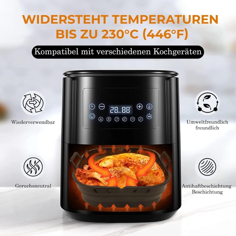 Arieador szilikon forma légfriteusz Ninja Dual-hoz, 2 darabos szett, BPA-mentes, újrahasználható