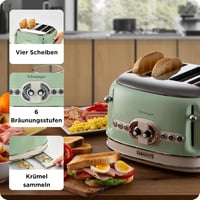 Ariete 156/04 Vintage Négy Szeletes Toaster Zöld 4